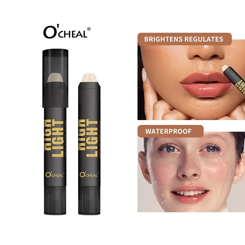 Waterproof Highlighter Contouring Bronzer Stick Long Lasting Brightening Concealer Pencil 3D Face Nose Shadow Makeup Corrector
