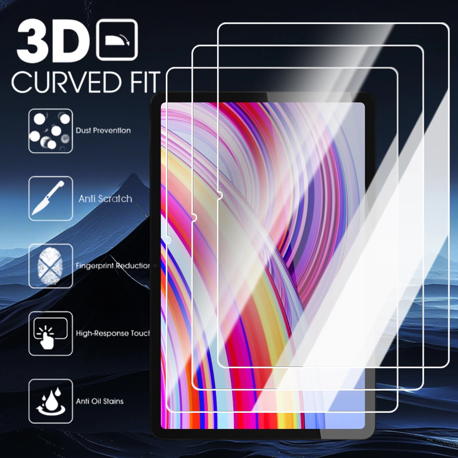 For Redmi Pad SE 11 8.7in Xiaomi/Redmi Pad Pro 12.1inch Tempered Glass Film with installation Easy to Install Screen Protector