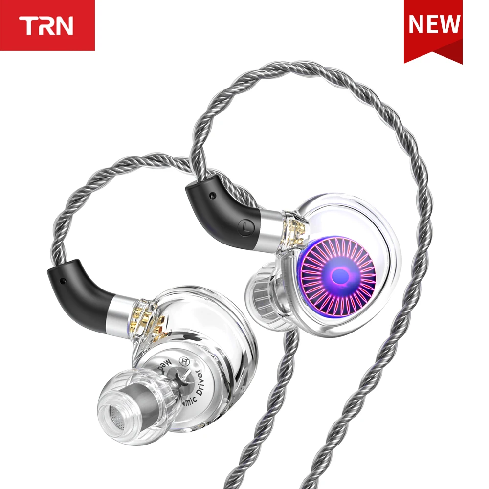 

Динамические наушники TRN Medusa IEMs, 12 мм, с драйвером, спортивные наушники-вкладыши, DJ наушники со сменной вилкой 3,5/4,4 мм