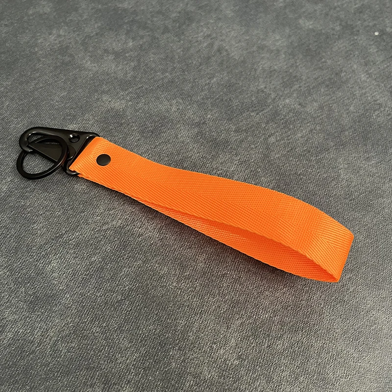 Elegant Solid Color Ribbon Keychain Lanyard - Stylish Accessory