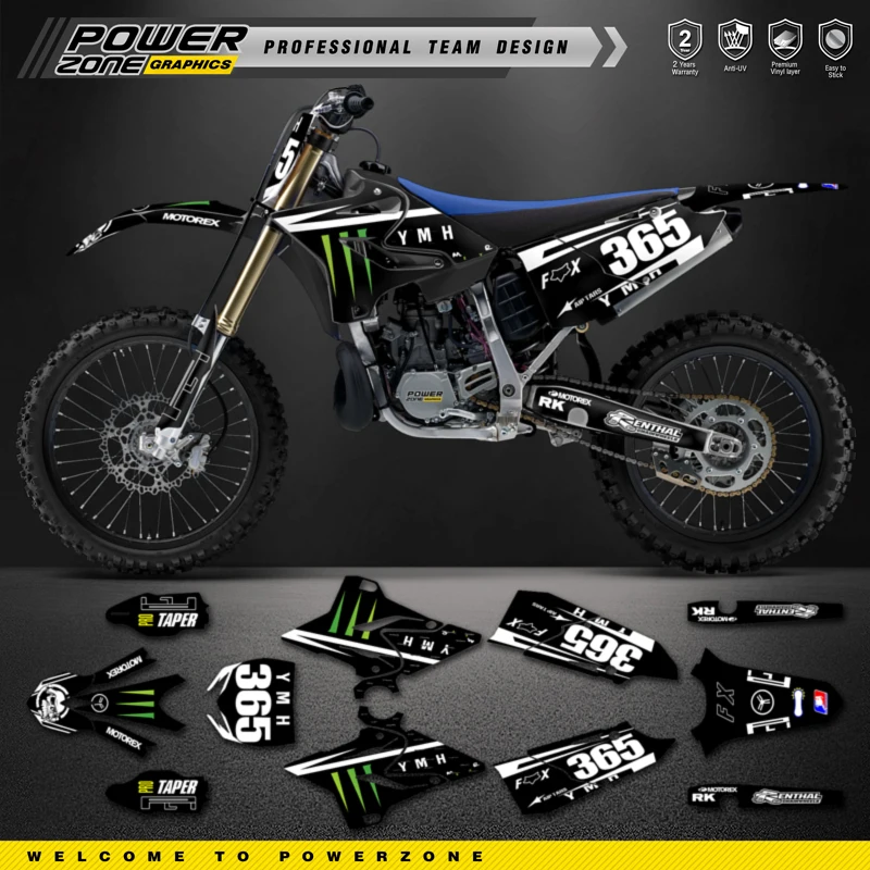 

PowerZone Custom Team Graphics Backgrounds Decals For 3M Stickers Kit For YAMAHA 2015-2021 YZ125-250 2016-2021 YZ250X 20