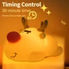 Rechargeable Christmas Table Lamp Led Night Light Rudolph Reindeer Cartoon Halloween Lighting Desk Bedroom Decor Pumpkin Gifts 3