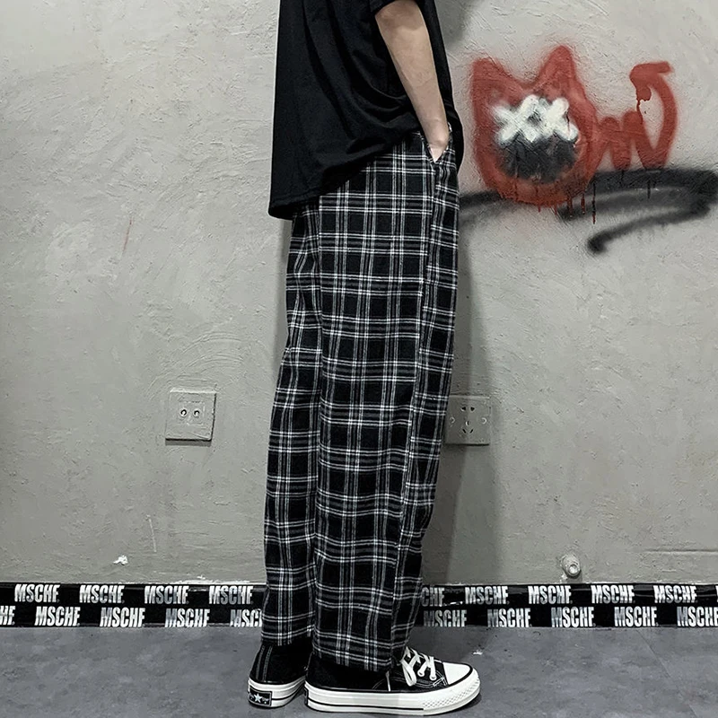 vintage cintura elástica sweatpants solto em linha