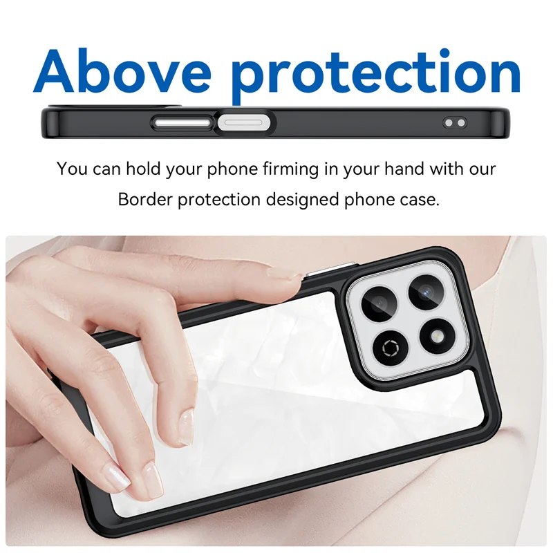 Clear Shockproof Silicone TPU Phone Case with Hard Matte Finish
