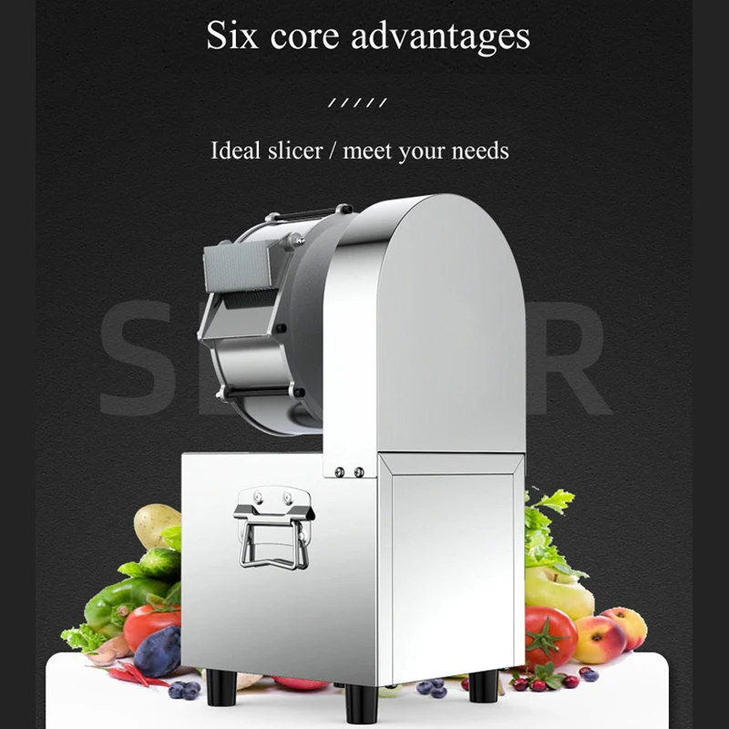 

Новая многофункциональная машина для резки мяса Коммерческая электрическая овощерезка из нержавеющей стали Выдвижная машина для резки мяса 220 В/110 В