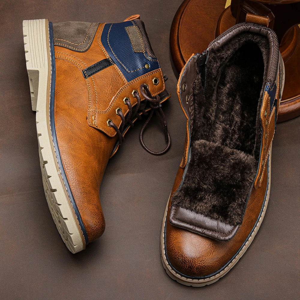 Winter Shoes Men's Leather Men's Winter Leather Boots Mens Winter Leather Boots Men's