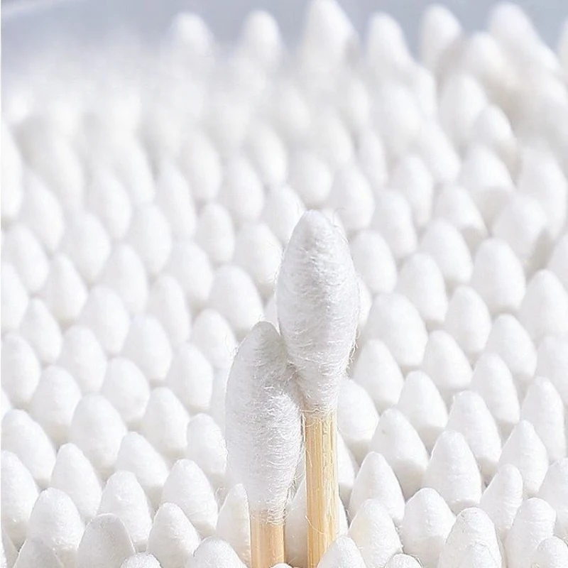 Double Head Cotton Swab Women Makeup Cotton Buds Tip for Wood Sticks Nose Ears Cleaning Health Care Tools