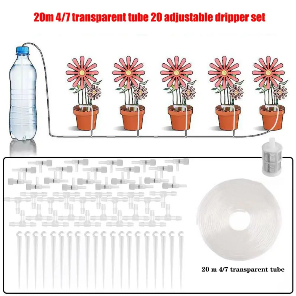 Versatile Greenhouse Drip Irrigation Kit with Adjustable Regulating Valve