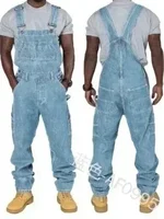 Mens Jeans 2025 Overalls Men Pockets Casual Loose Long Denim Pants Slim Splice Straight Rompers Autumn Plus Size Long Jeans Men 1