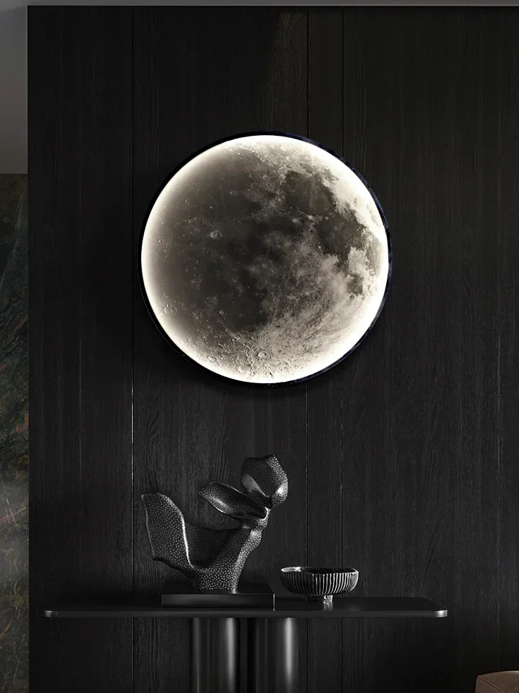 Description Picture 6 of itemNewset LED Modern Simple Bedside Wall Lamp Net Red Creative Living Room Bedroom Moon Mural New Balcony Stair Aisle Lamps