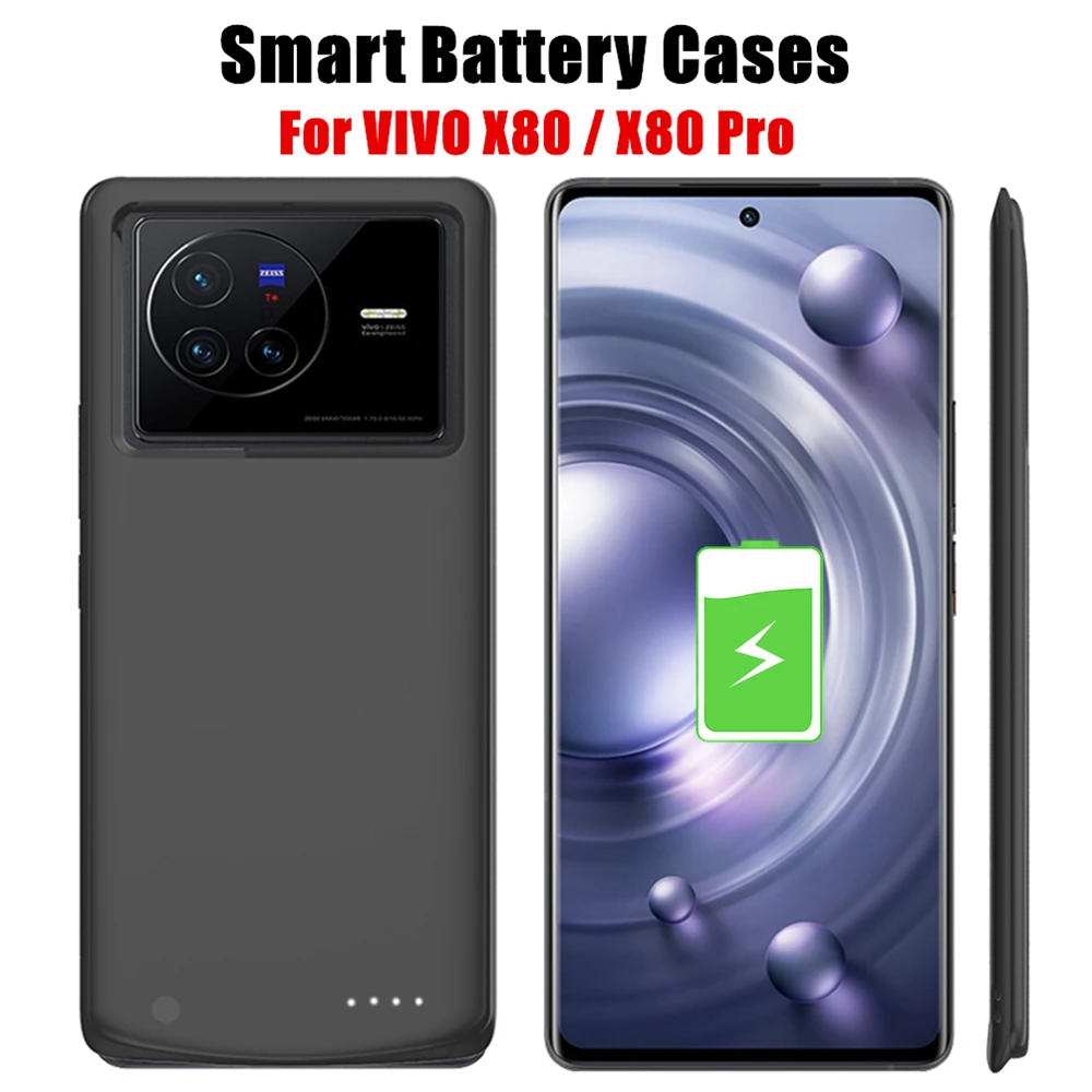 Portable Charger Case For VIVO X80 Pro Battery Cases 6800mAh External Battery Power Bank Charging Cover For VIVO X80 Power Case