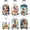 Cute Mushroom Fairy Pattern Luggage Cover Cartoon Mushroom Women Travel Accessories Suitcase Cover Trolley Case Protective Cover 1