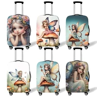 Cute Mushroom Fairy Pattern Luggage Cover Cartoon Mushroom Women Travel Accessories Suitcase Cover Trolley Case Protective Cover 1