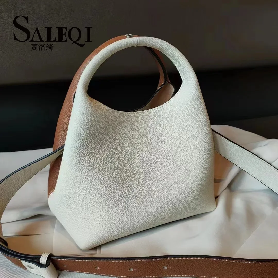 حقيبة دلو من جلد البقر من نوع توغو، مصممة للنساء،...