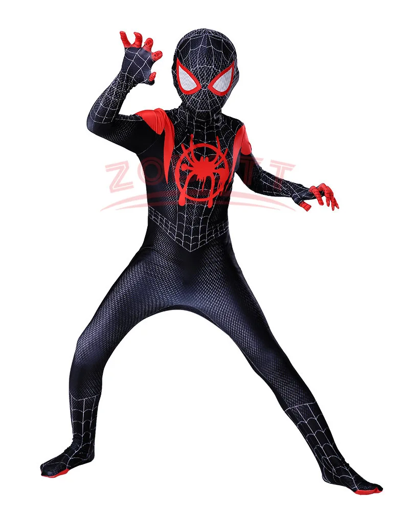 New Movie Spider Man No Way Home Cosplay Clothing Black Gold Spiderman Web Shooter Battle Suit Stretch Tights For Adult Child
