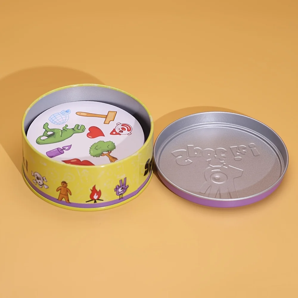 Gioco da Tavolo Rotondo per Famiglie, Ideale per Riunioni Festive, Gioco di Carte Rapido con Abbinamenti, Gioco da Viaggio Interattivo Portatile - immagine 3