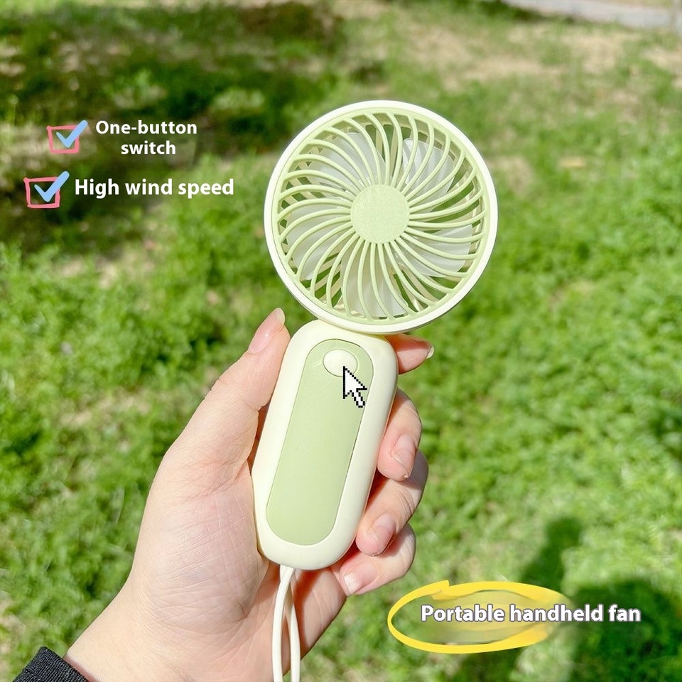 JL8874-Cute Mini Handheld Fan - One - Button Switch, High Wind Speed, Ideal for Colorful Summer (No Battery Included)