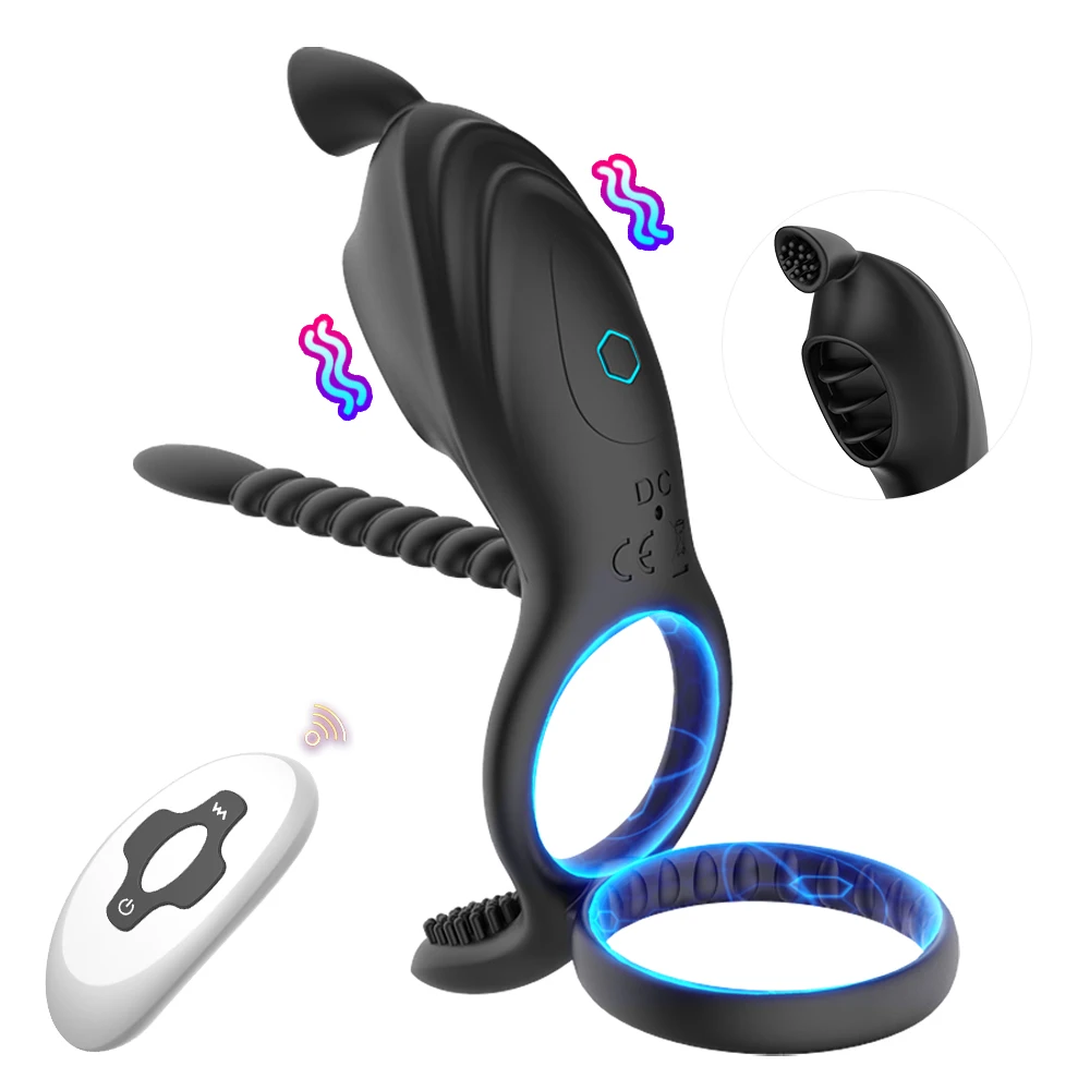 Vibrating Couple Rings And Clitoral Stimulator Remote Control_voghion.com