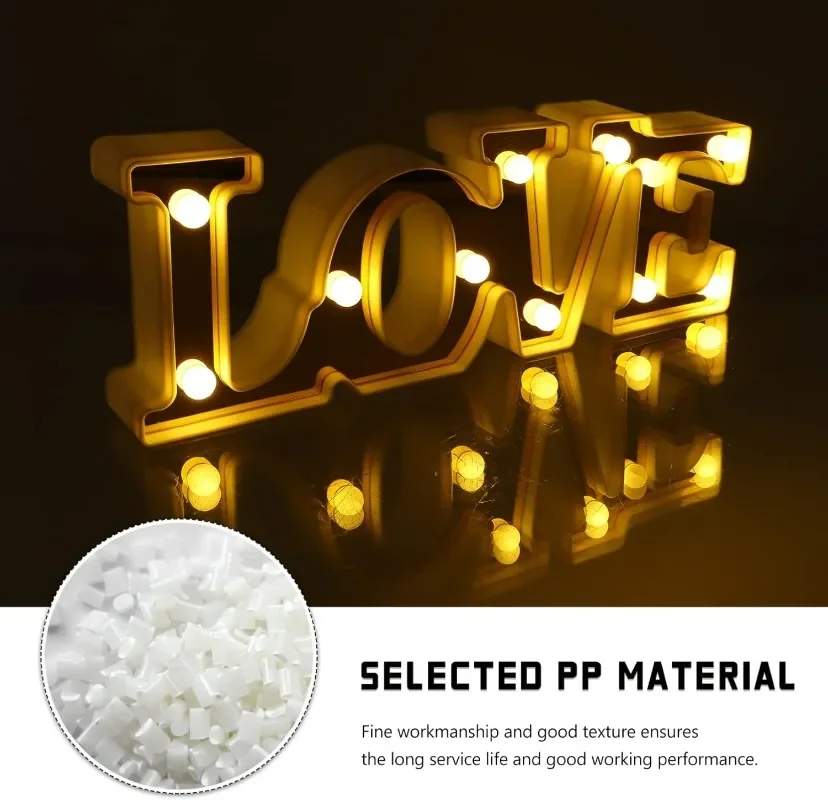 Neon Love Alphabet Lights Romantic Love Shape Night Light Valentine's Day LED Decorative Lights Confession Props Atmosphere