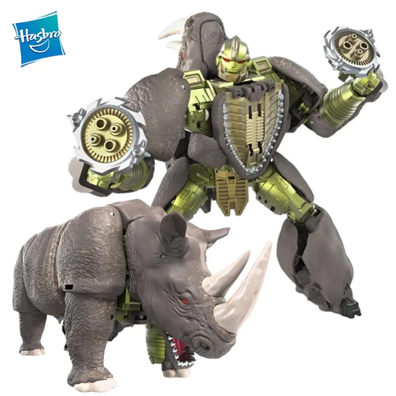

In Stock Original Hasbro Transformers KINGDOM Series Voyager Rhinox Anime Figure Action Figures Model Toys