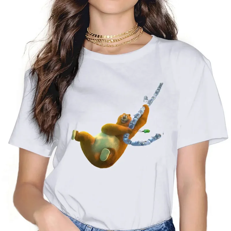 

GrizzlyandTheLemmingsTShirtforWomanGirlJumpBasicLeisureTShirtNoveltyTrendyFluffy