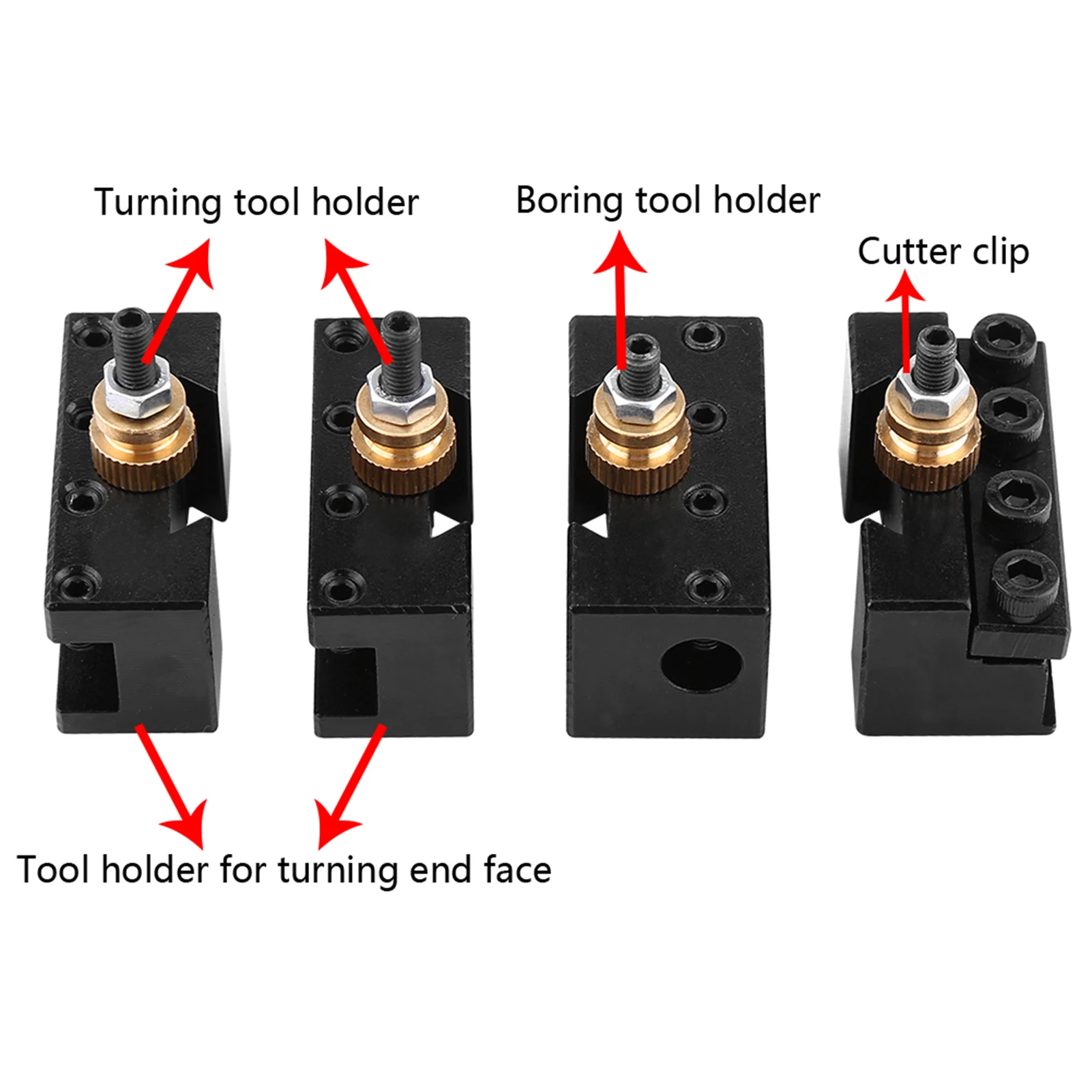 Lathe Tool Holder Set Lathe Tool Post Holder of Aluminum Alloy Mini Post and Kit lathe tool holder set