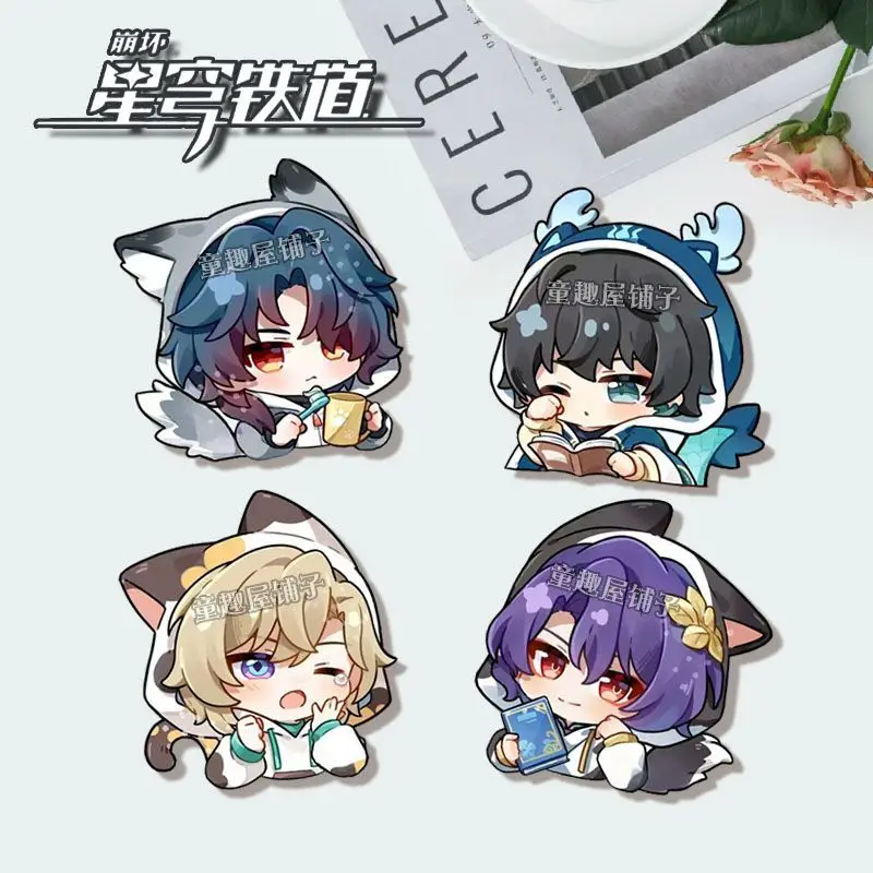 

Dr Ratio Blade Aventurine Badges Pins Anime Honkai Star Rail Women Brooch Fashion Cosplay Kawaii Brooches for Bag Accessorie