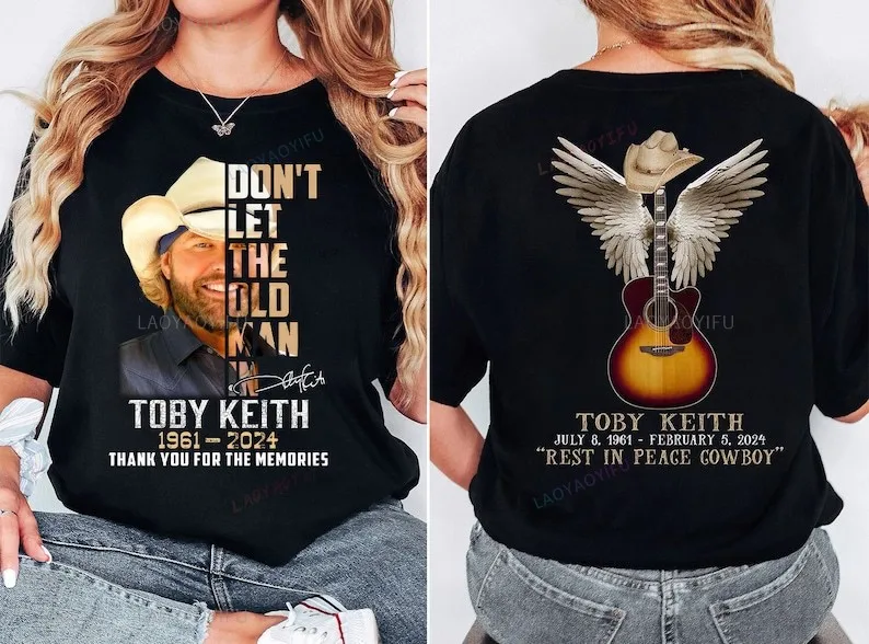 

Toby Keith 2 Sided Toby Keith Memorial Cotton T-Shirt Toby Keith Country Music Legend Tribute Shirt Unisex Comfort Colors Tee