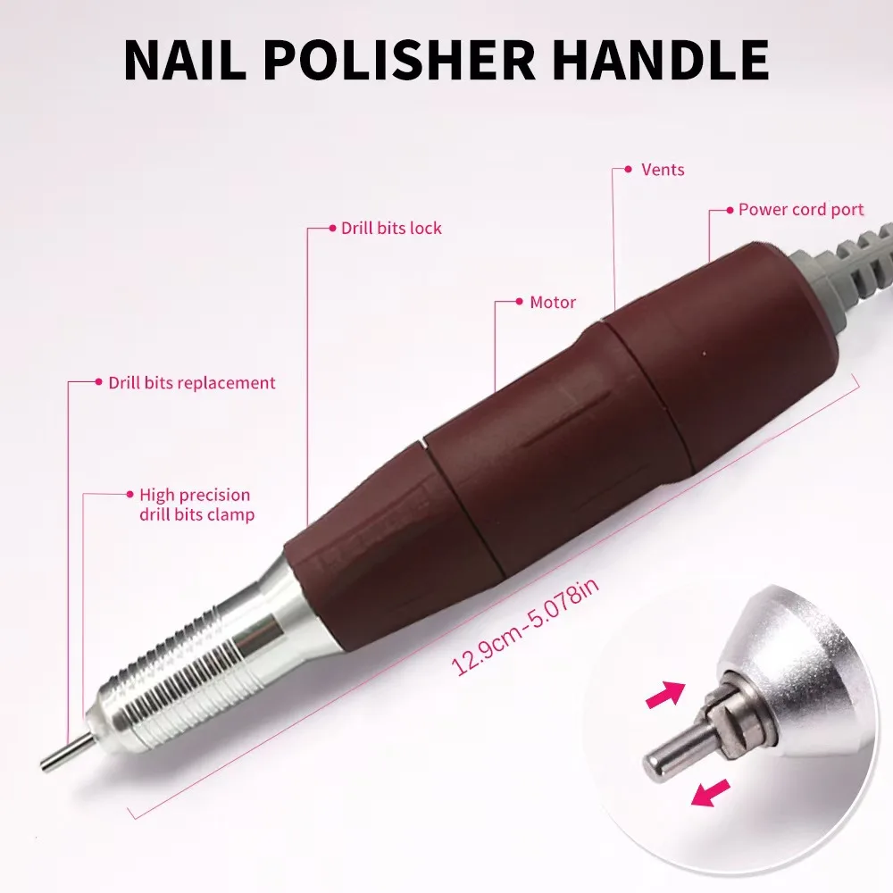 STRONG 120II 35000rpm Micromotor Polisher Handpiece Electric Nail Drill Pen Equipment Accessories For Strong 207 210 Marathon 6