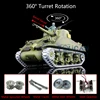 Upgraded Heng long 1/16 Scale 7.0 M4A3 Sher RC Tank 3898 Barrel Recoil 360 Rotating Turret Outdoor Toys Model 2