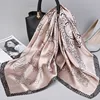 Fashion Kerchief Silk Satin Neck Scarf For Women Print Hijab Scarfs Female 90*90cm Square Shawls and Wraps Scarves For Lady 1