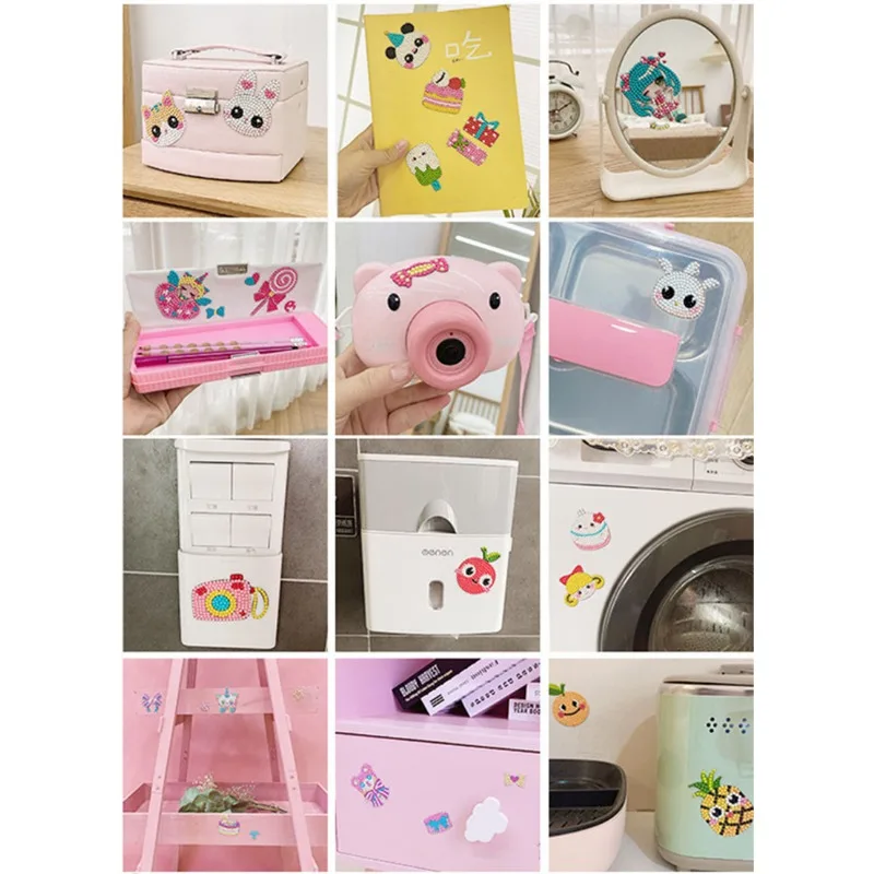 Kids DIY Diamond Painting Handmade Material Pack Cartoon Anime Stickers Decorations Educational Toys Paint By Number Gifts