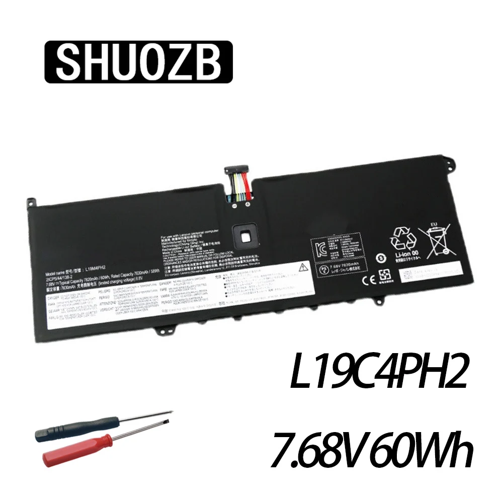 

SHUOZB 7.68V 60WH L19M4PH2 Laptop Battery For Lenovo Yoga 7 Pro-13IKB C930-13IKB 81C4 Yoga 9-14ITL5 5B10Z33896 L19C4PH2 New