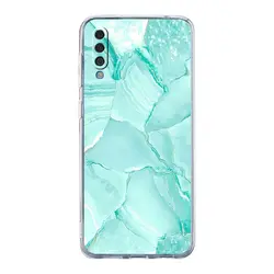 Transparent Marble Design Phone Case with Enhanced Durability for Samsung A30 A20 (B7)