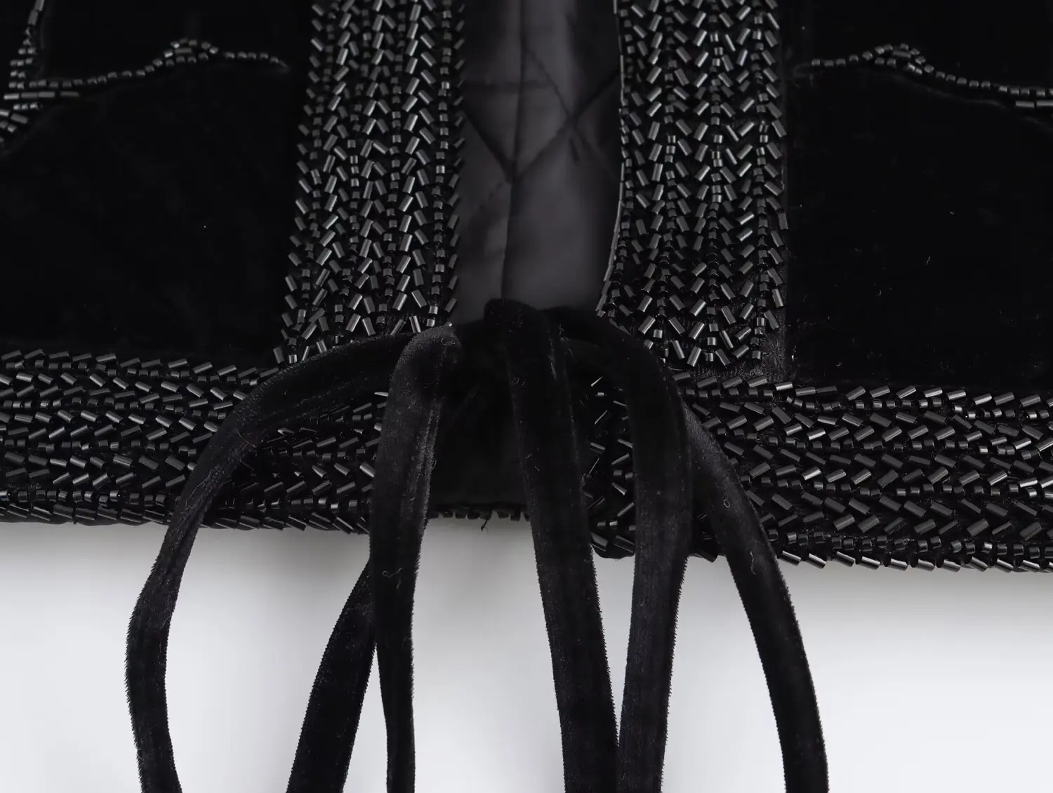 New European and American style beaded animal embroidered velvet kimono jacket