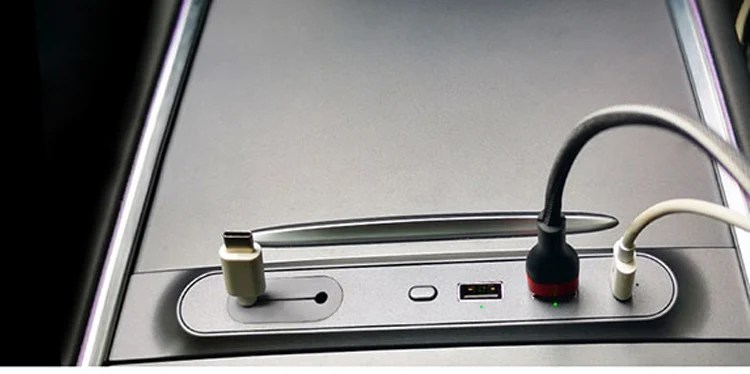 For Tesla 2021-2022 Model 3 Model Y Car baymax USB Shunt Hub Docking Station Quick Charger Interior Decoration Refit Accessories custom plates