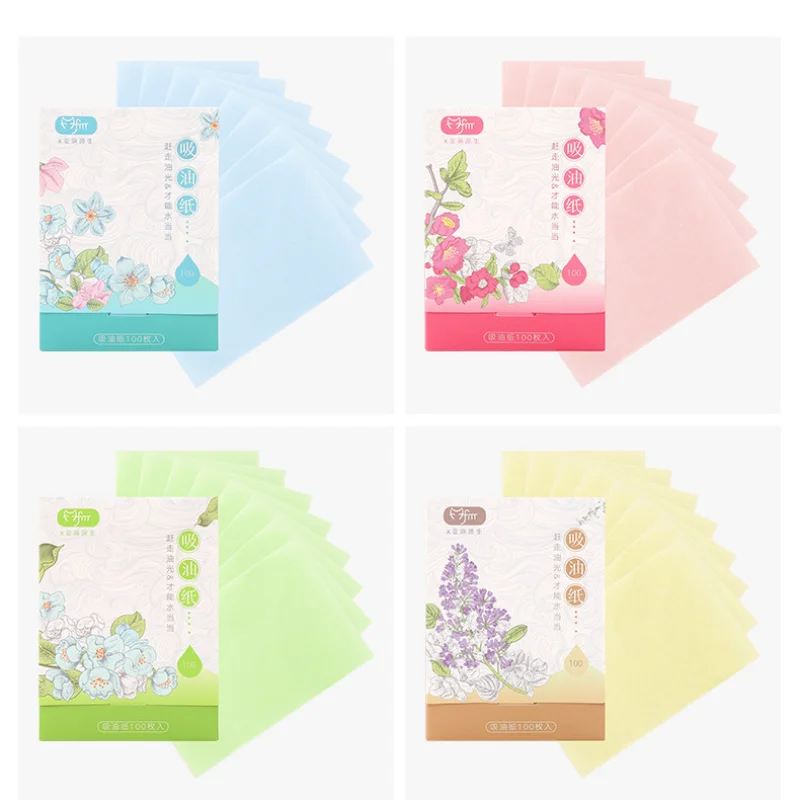 100 Sheets Facial Absorbent Paper Oil Control Wipes Absorbing Sheet
