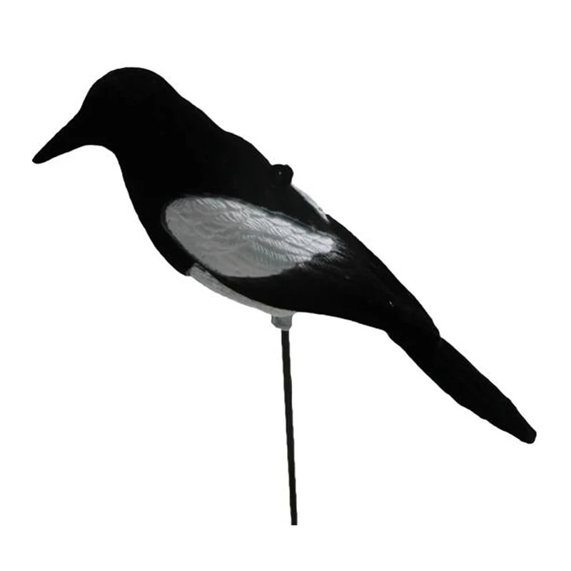 Description Picture 4 of item2Pcs Flocked Magpie Full Body Size Bird Hunting Decoys For Larsen Trap Cage Decoy Hunting Shooting Decoying Accessories Garden