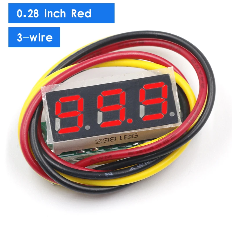 retractable tape measure 0.28 inch DC 0-100V 3-Wire Mini Gauge voltage meter Voltmeter LED Display Digital Panel Voltmeter Meter Detector Monitor Tools digital vernier caliper Measurement & Analysis Tools