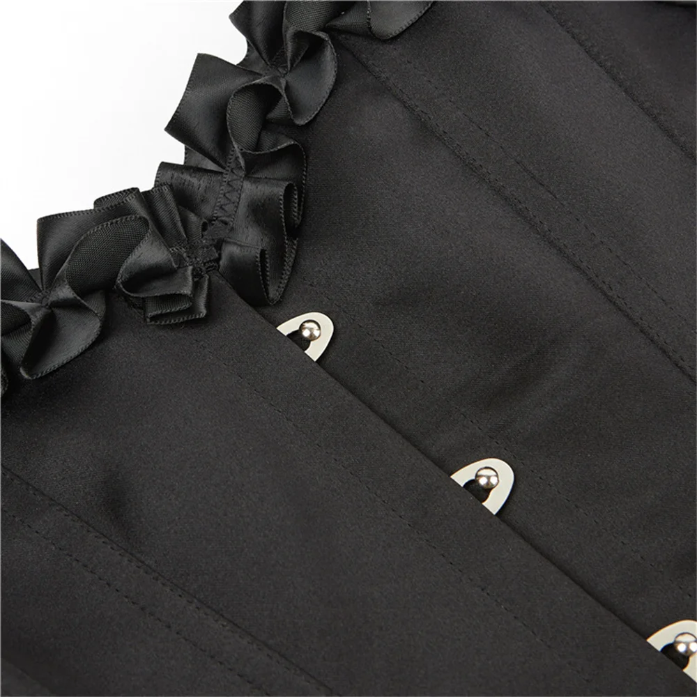 Sexy Ruffle Bubble Short Sleeve Overbust Corset Women Lingerie Body Shaper Bustier Corset Top