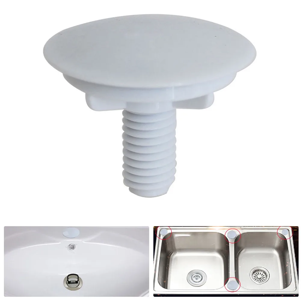 Tap Hole Stopper Hole Cover Blanking Plate Plug Kitchen Sink Tap Basin 16 To 35mm Overflow Holes ABS Plastic 49mm