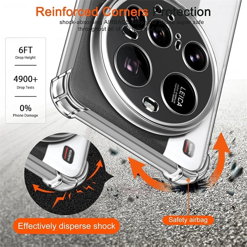 Enhanced Shockproof Phone Case with Camera Protection and Airbag Technology