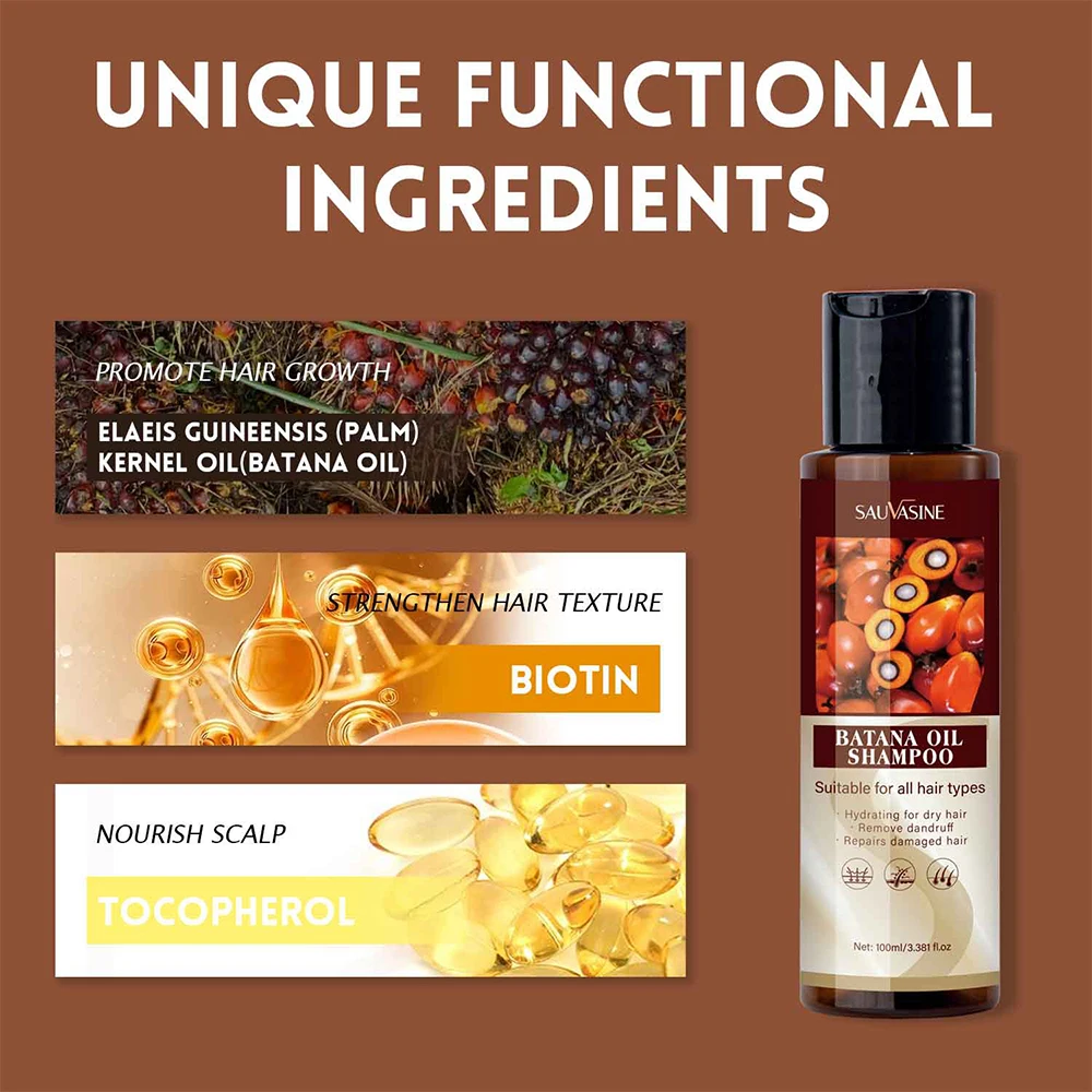 Pure Organic Batana Oil Shampoo Soap Bar Batana Hair Shampoo Repair Damaged Hair Treatment Growth Cleansing Soap hair shampoo