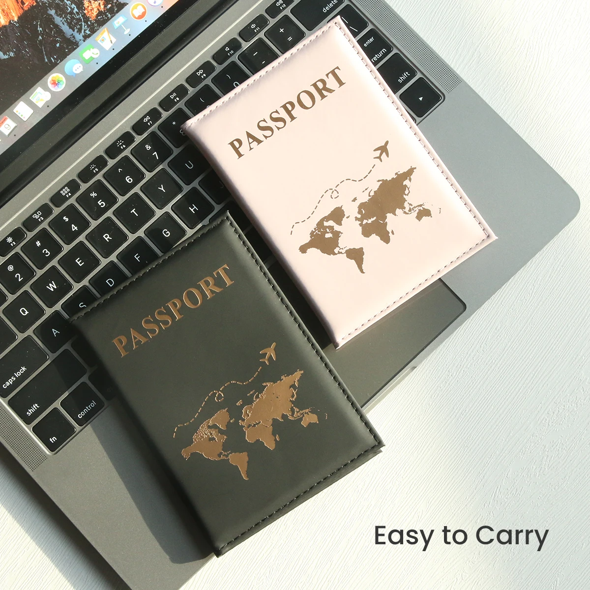 World Map Passport Cover Passport Holder Organizer Protective Card Case ID Document Passport Wallet Credit Card Holder - 2