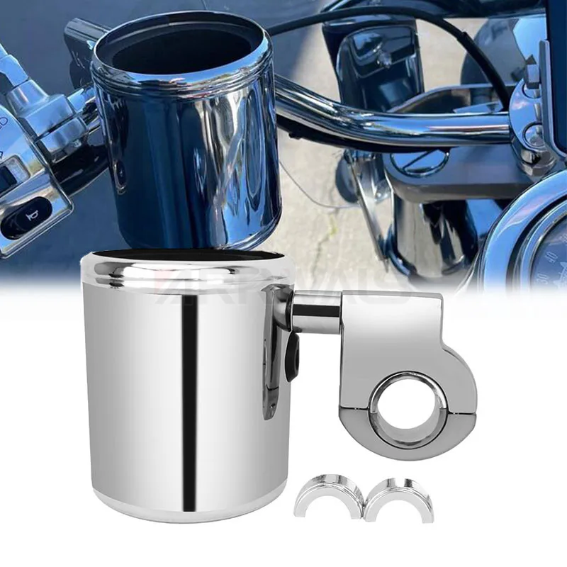 Portavasos De Motocicleta ABS Cromado Para Manillar, Soporte Para