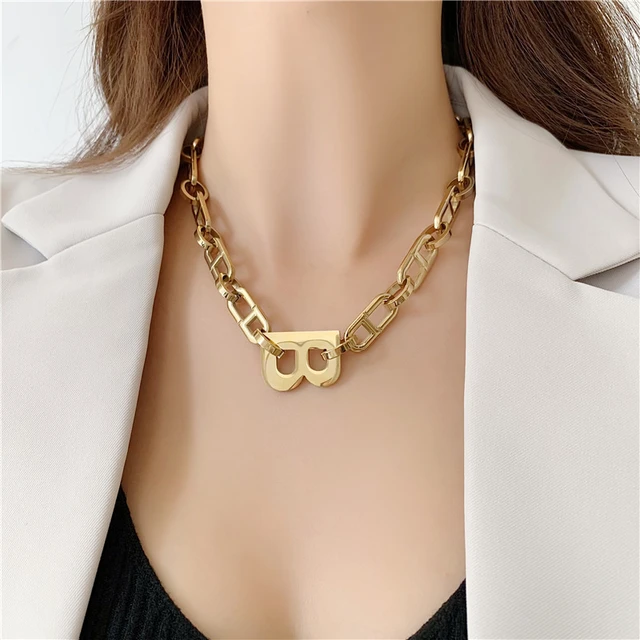 Chunky Gold Charm Choker Gold Charms Choker Necklace 