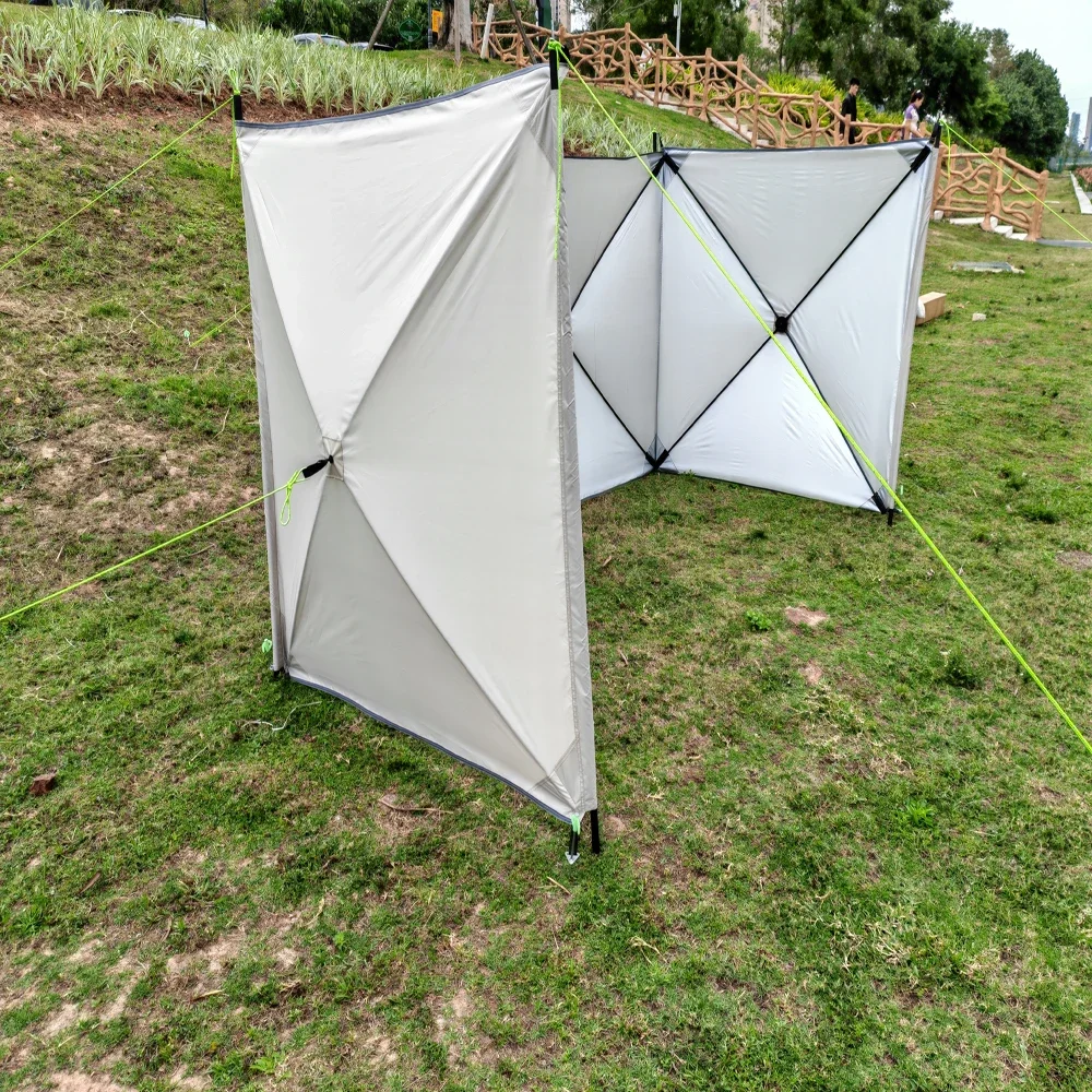 Outdoor Windproof Shield Folding Camping Windshield Gas Stove Burner Windscreen Shelter Wind Picnic Camping Large Panel Camping 6