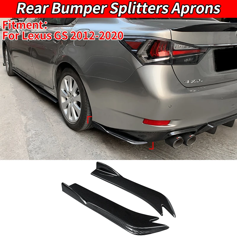 

For Lexus GS 2012-2020 Car Accessory Rear Bumper Splitters Aprons Trunk Lip Spoiler Canard Wing Diffuser Wrap Angle Protector