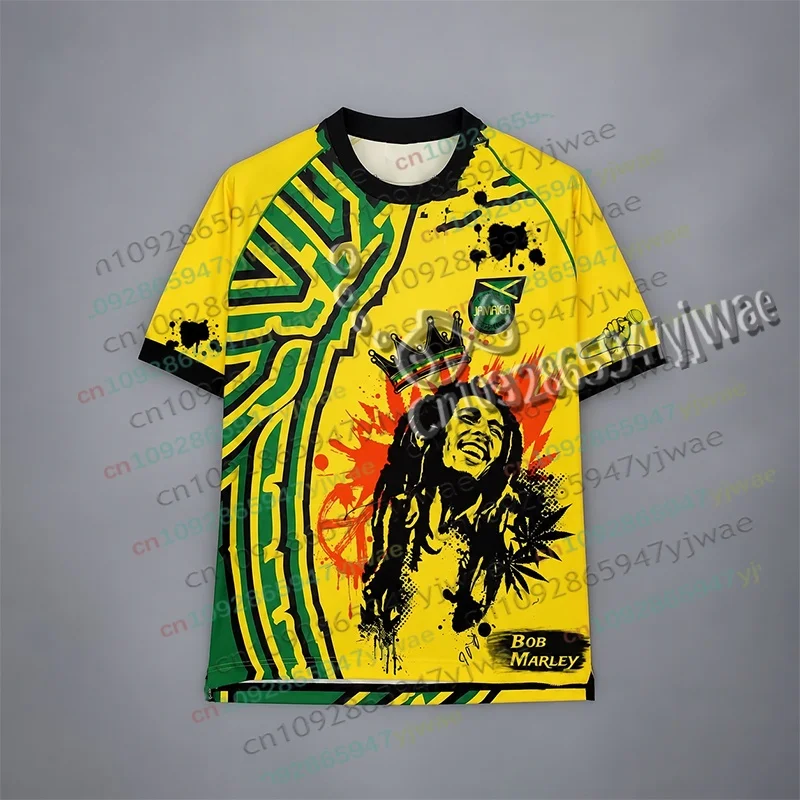 Bestseller Gedenk-T-Shirt Herren Jamaica 3D-Druck T-Shirt Bob Marley Sonderedition Jersey Graffiti T-Shirt Damen Herrenbekleidung