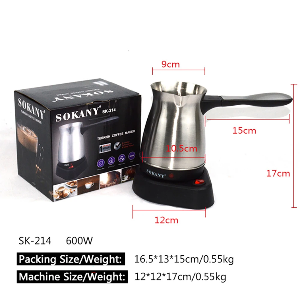 220v 5 copo cafeteira grega turca elétrica